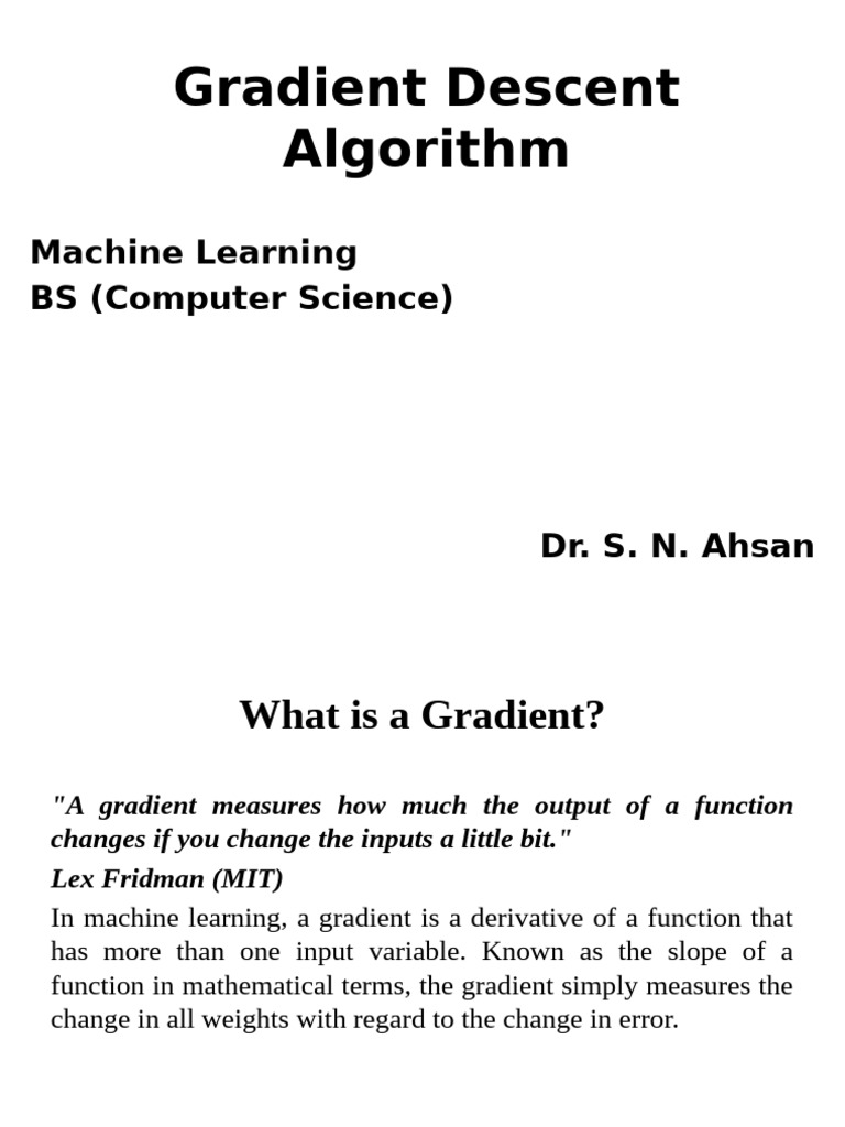 Understanding Gradient Descent Methods | PDF | Mathematical ...