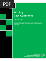 Writing Effective Case Comments | PDF | Precedent | Judgment (Law)
