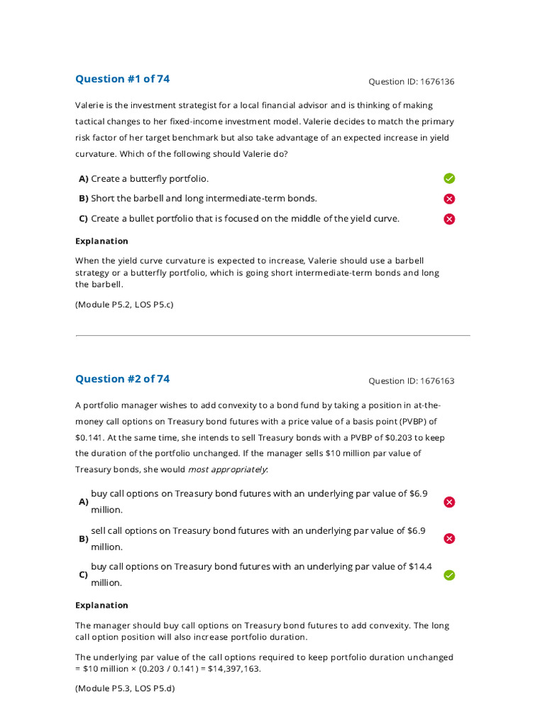Reading P5 Yield Curve Strategies - Answers | PDF | Bonds (Finance) | Yield  Curve
