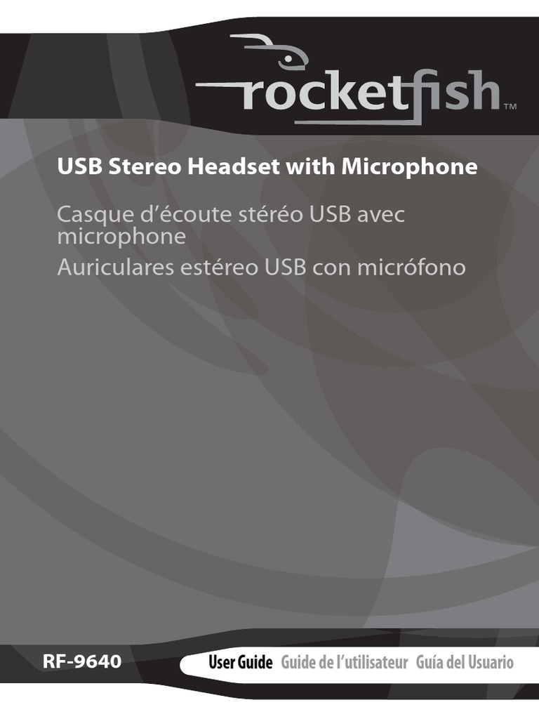 Rocketfish RF-9640 USB Stereo Headset With Microphone Manual | PDF ...