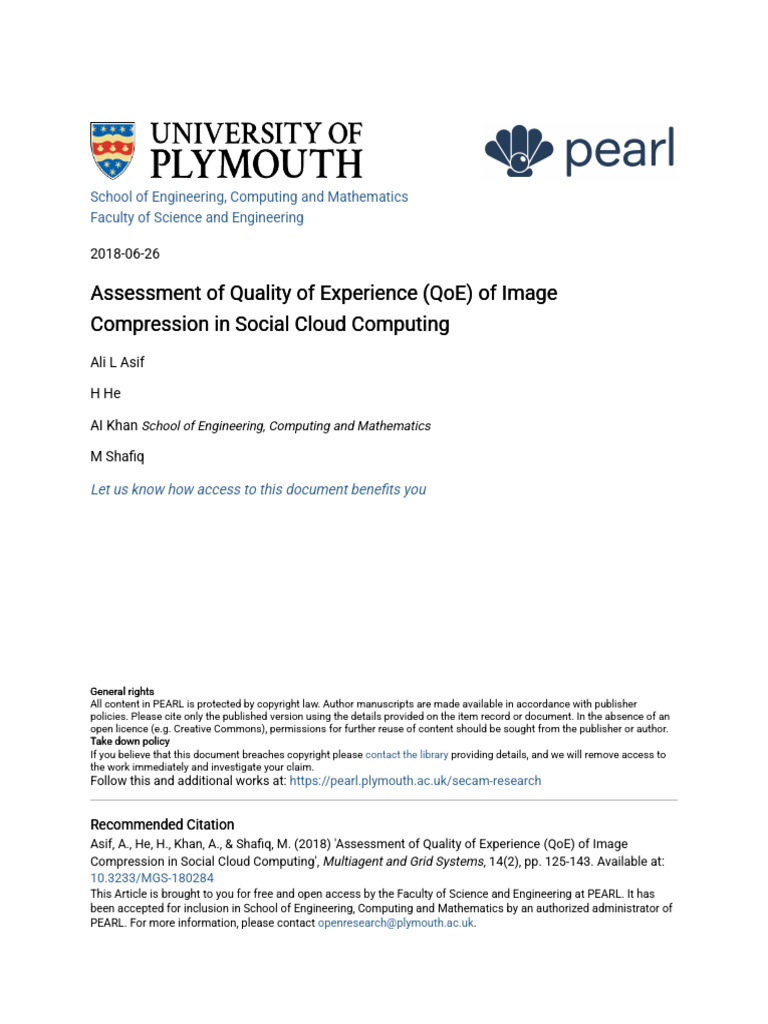 Assessment of Quality of Experience (QoE) of Image Compression in | PDF ...