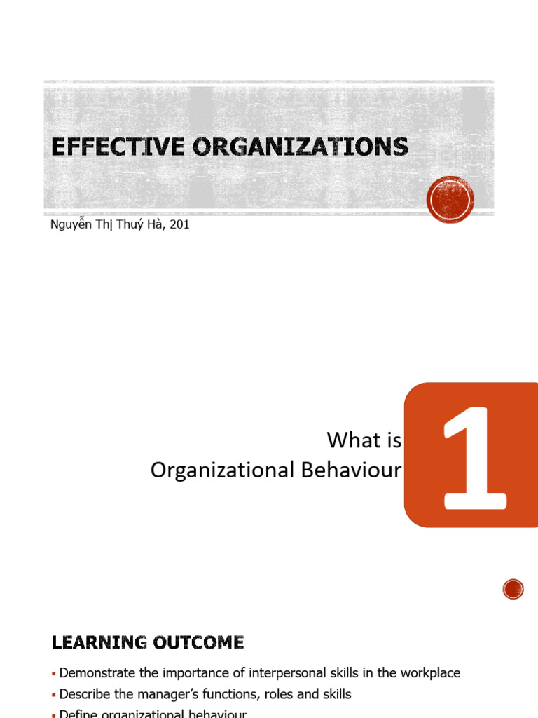 Understanding Organizational Behaviour | PDF