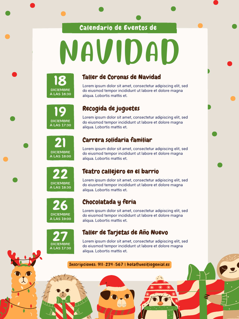 Eventos Navideños y Talleres 2023 | PDF