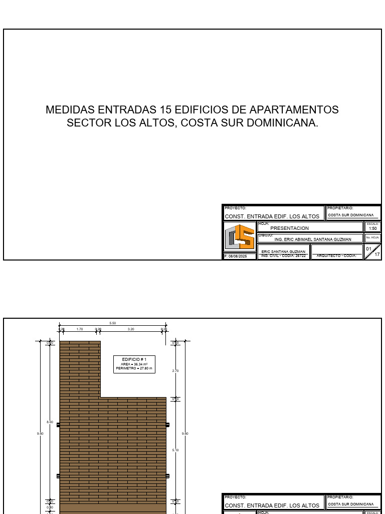 Medidas Entradas Edificios de Apartamentos Los Altos | PDF