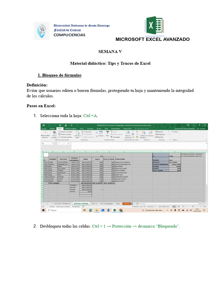 Tips Avanzados de Microsoft Excel | PDF | Archivo de computadora ...