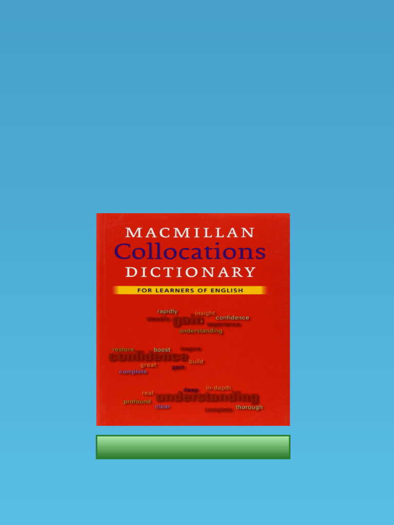 Ebook) Macmillan Collocations Dictionary by Michael Rundell ISBN