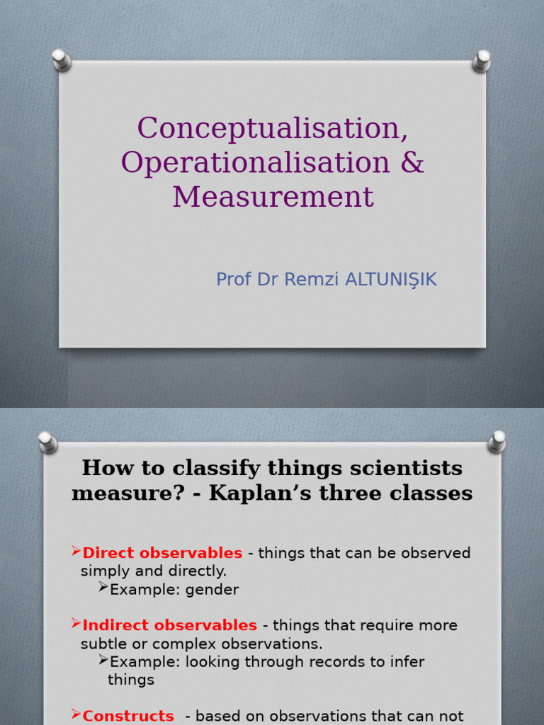 Conceptualisation and Operationalisation | PDF | Validity (Statistics ...