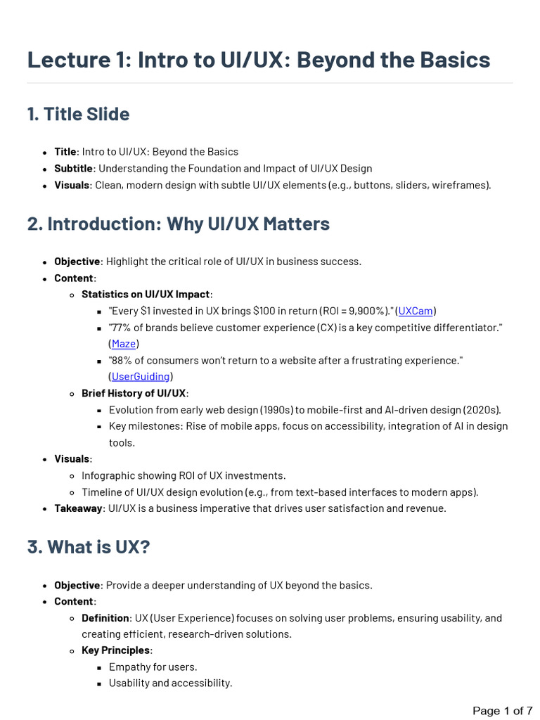 1.1 Intro To UIUX Beyond The Basics | PDF | User Interface Design ...