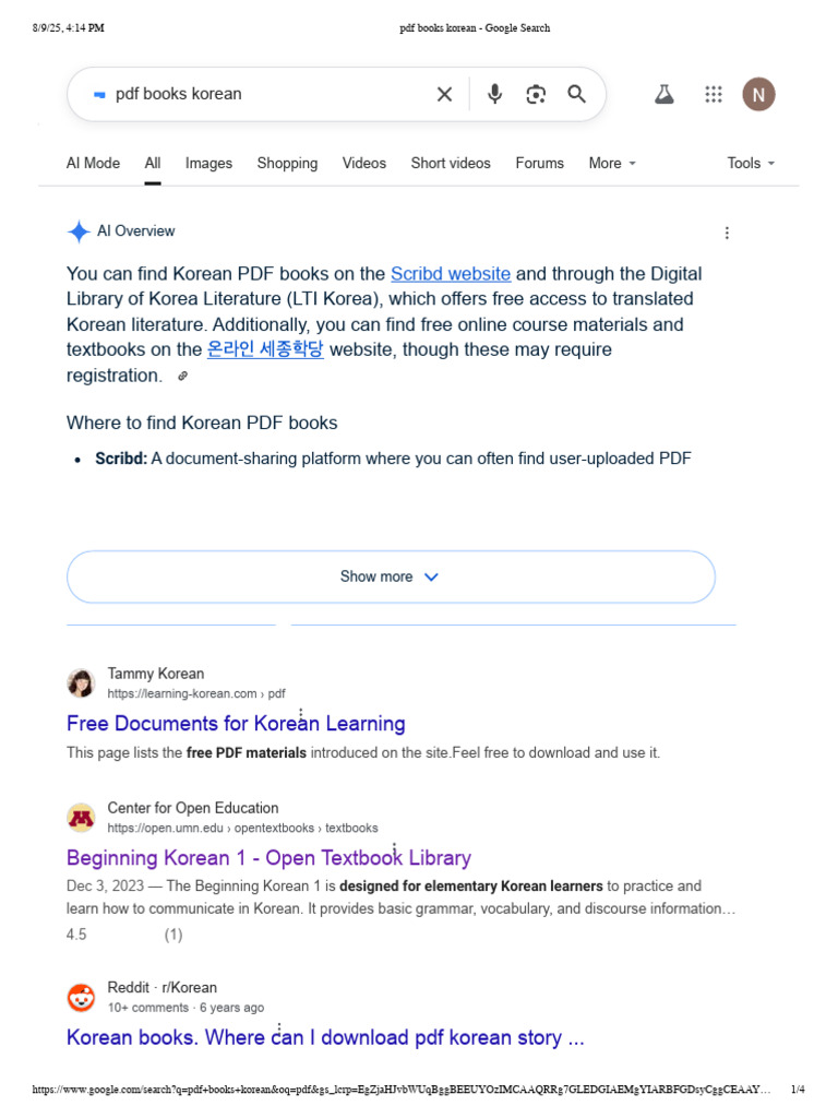 PDF Books Korean - Google Search | PDF | Korean Language | Human ...