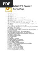 ZOutlook 2010 Keyboard Shortcut Keys