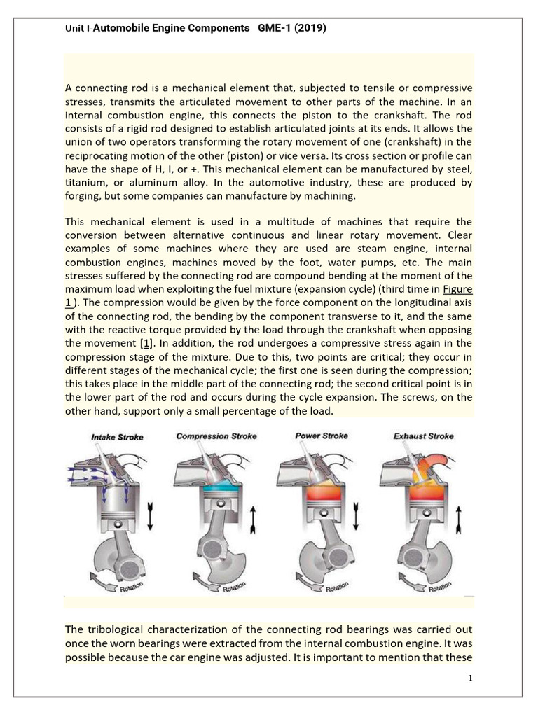 Connecting Rod and Bearings (1) MMMMMMMMMMM | PDF | Internal Combustion ...