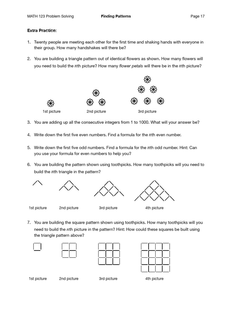 MATH 123 Pattern Problem Solving | PDF | Chess | Chess Theory