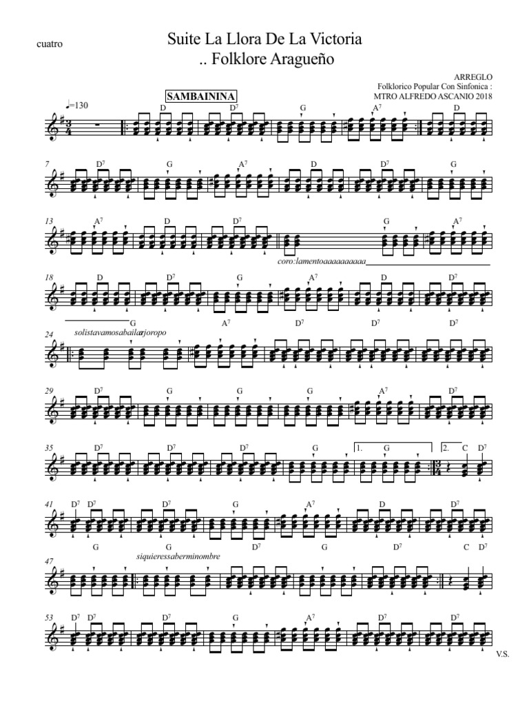 Arrangement Folklorique de La Llora | PDF