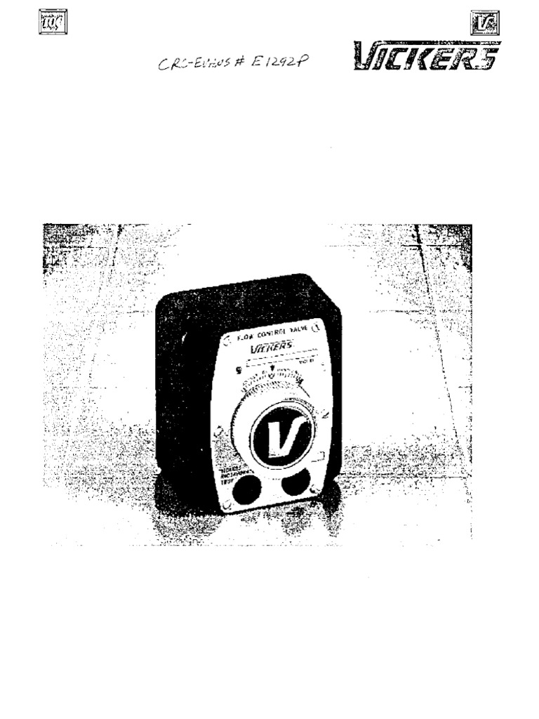 Vickers - Flow Control Valve - FCG-02 | PDF