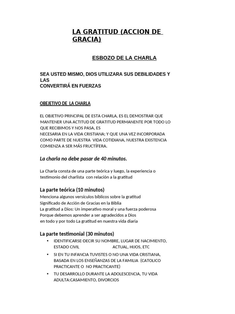 La Importancia de la Gratitud en la Fe | PDF | Gratitud | Oración
