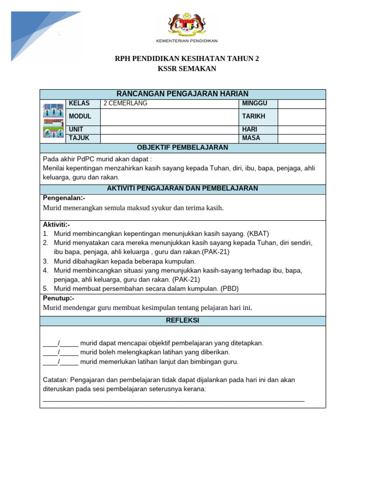 RPH PK THN 2 New | PDF