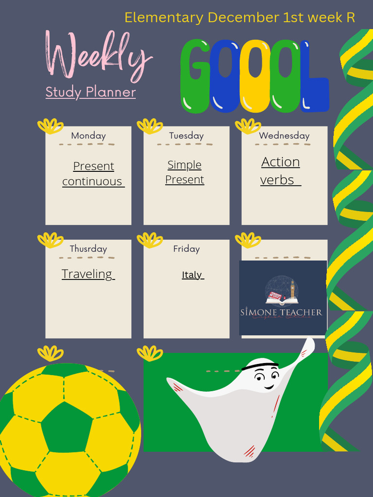 Elementary December 1st Week R | PDF