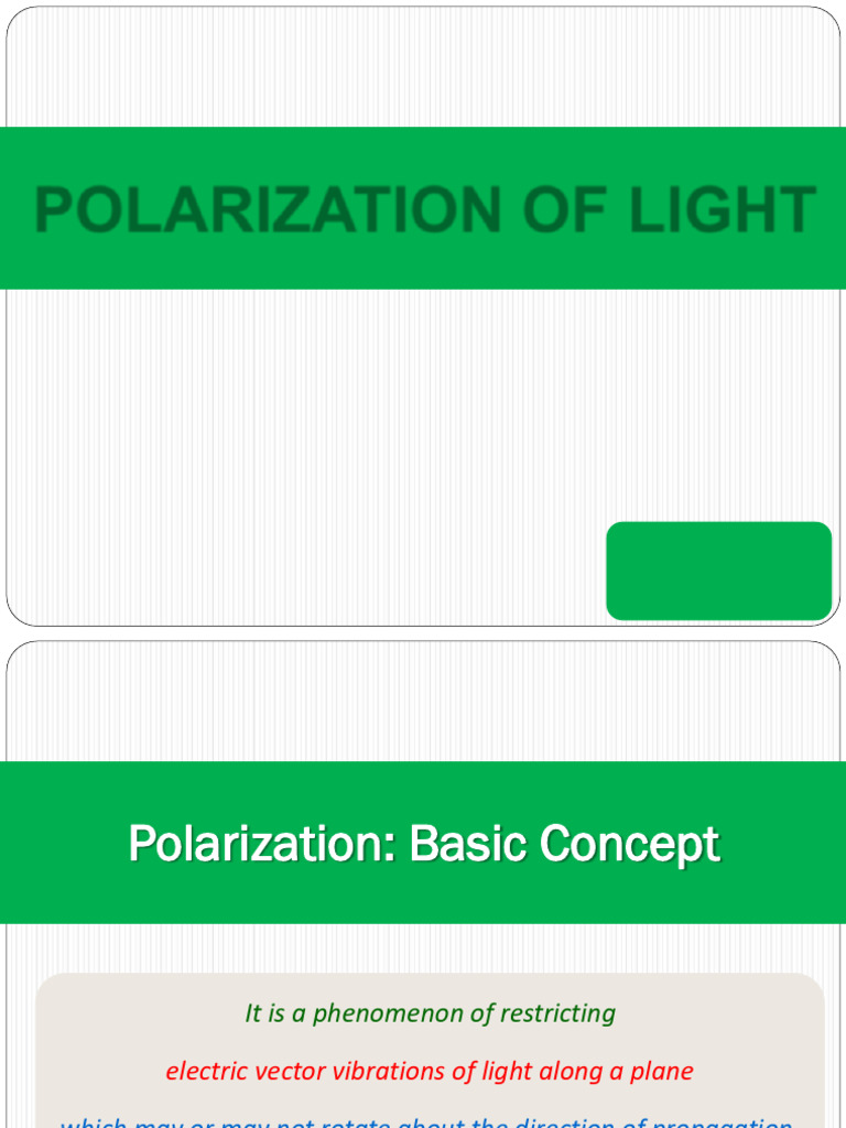 Understanding Light Polarization | PDF | Polarization (Waves) | Waves