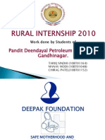 DEEPAK FOUNDATION Rural Intership 2010 Report of TARIQ SINDHI