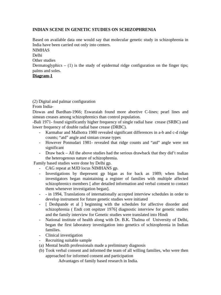Genetic Insights on Schizophrenia in India | PDF | Genetics | Gene