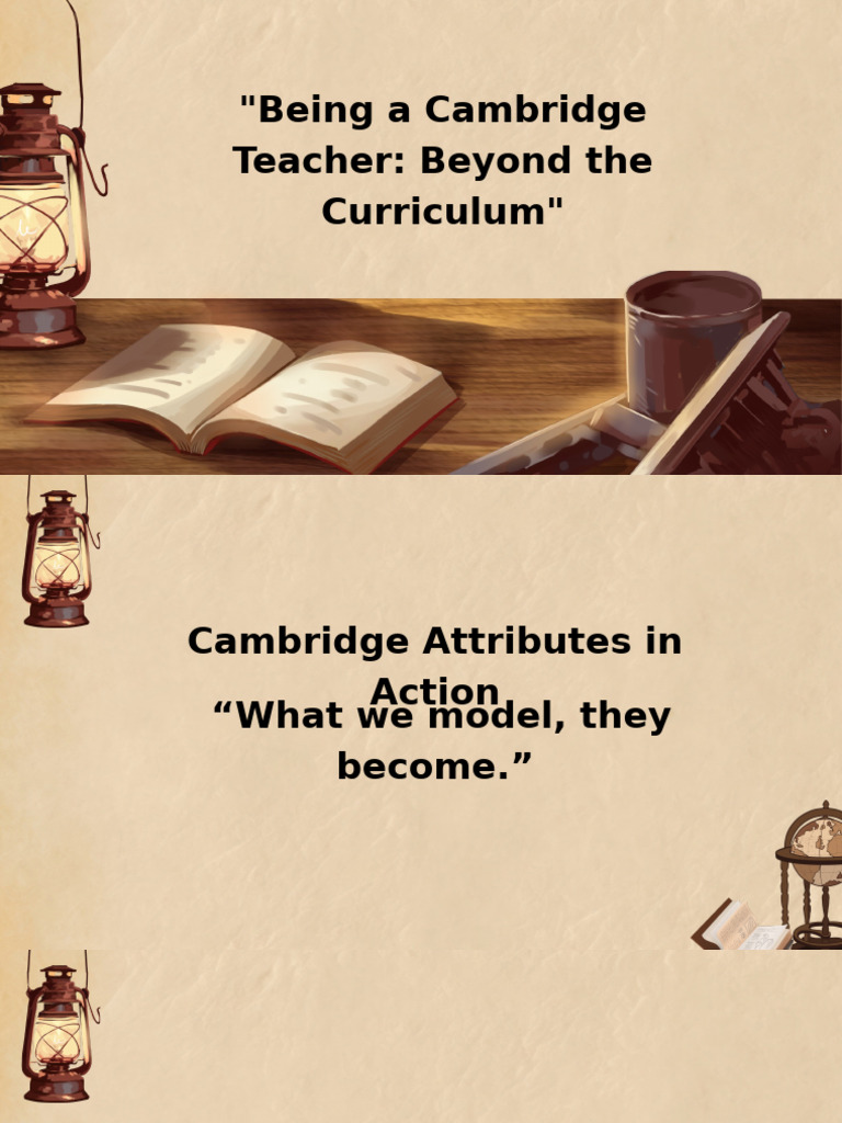 Cambridge Teacher Attributes Workshop | PDF