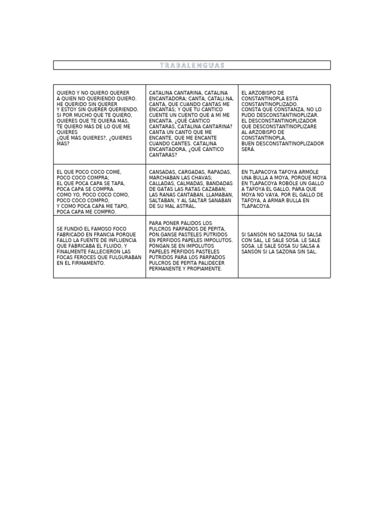 t r a b a l e n g u a s | PDF