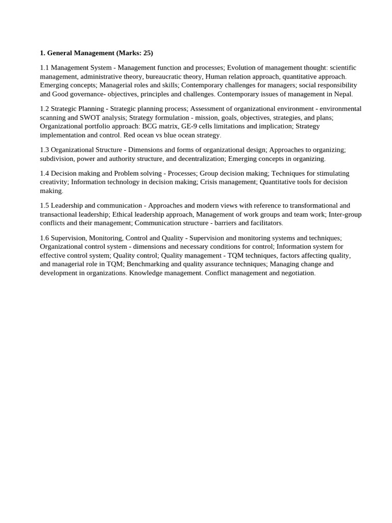 General Management Overview and Practices | PDF | Strategic Management ...
