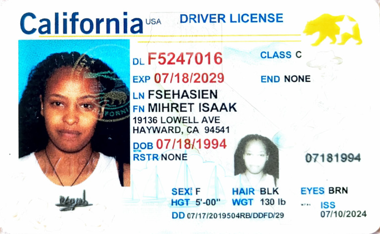California Driver License Details | PDF