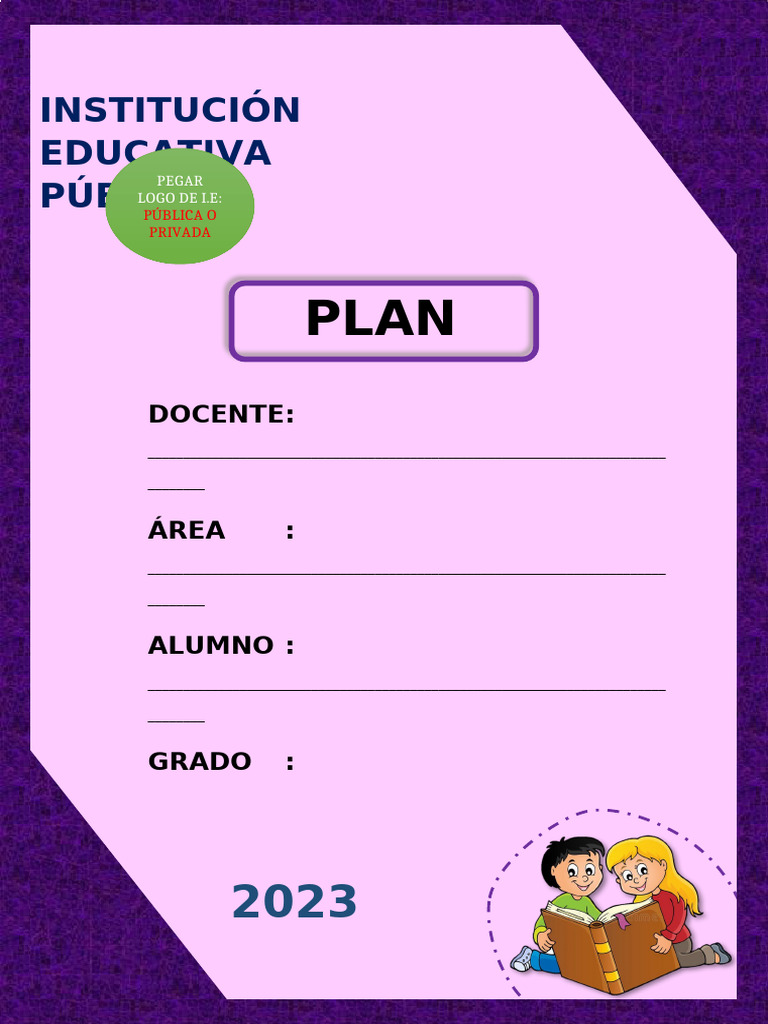 Plan Lector 2023 para Primer Grado | PDF | Salón de clases ...