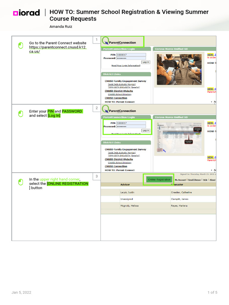 HOW TO - Summer School Registration & Viewing Summer Course Requests 2 ...