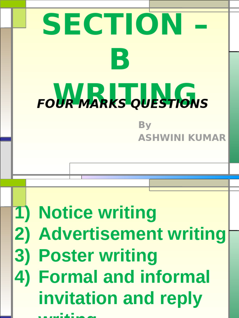 Writing Section (4 Marks Questions) | PDF | Advertising | Linguistics