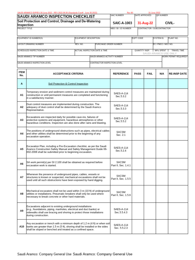 Excavation and Backfill Inspection Guide | PDF | Trench | Drainage