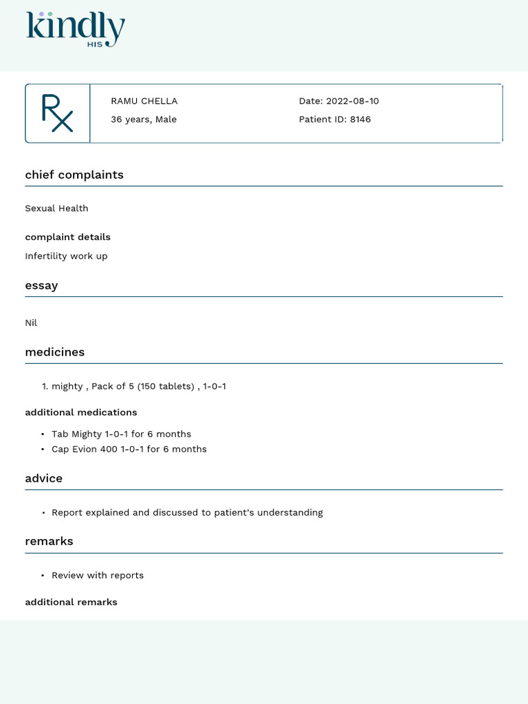 Prescription Prescription His 1660138750866 | PDF