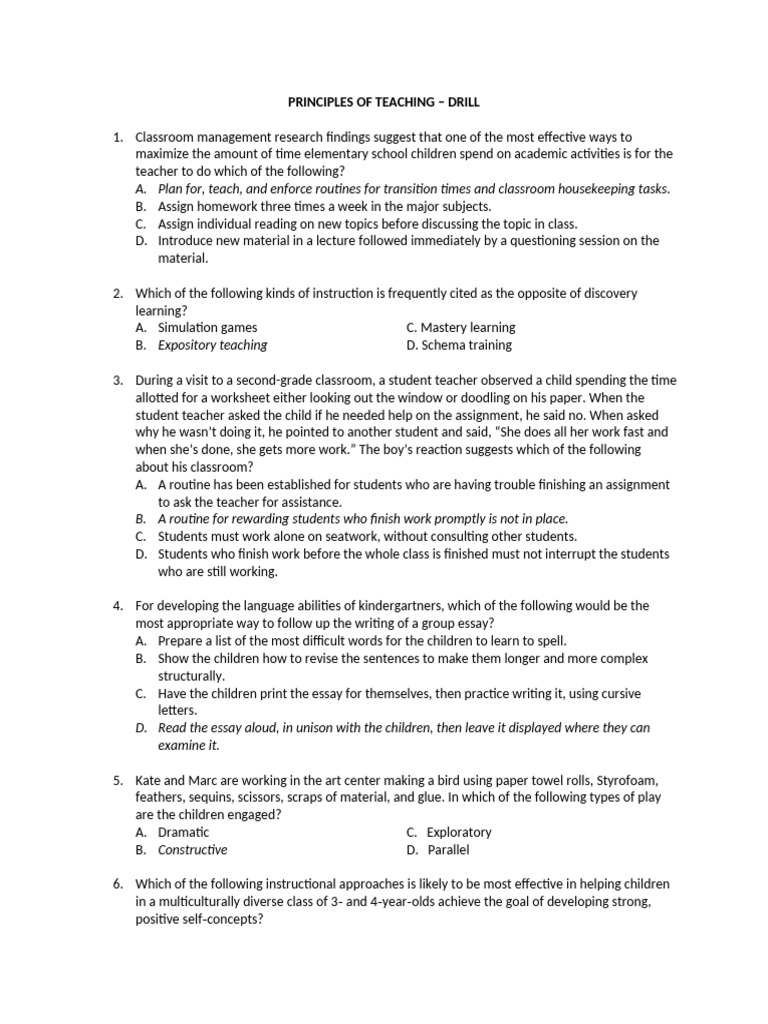 Effective Teaching Strategies for Classrooms | PDF | Classroom | Teachers