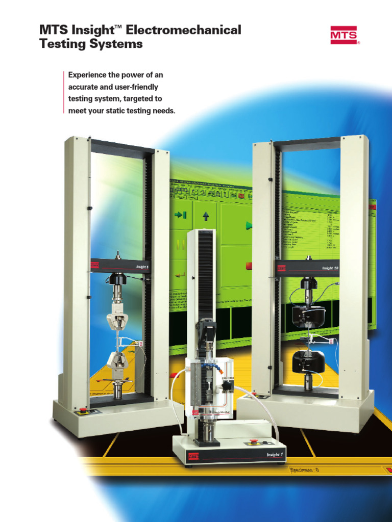 MTS Insight Electromechanical Testing Systems | PDF | Ultimate Tensile ...
