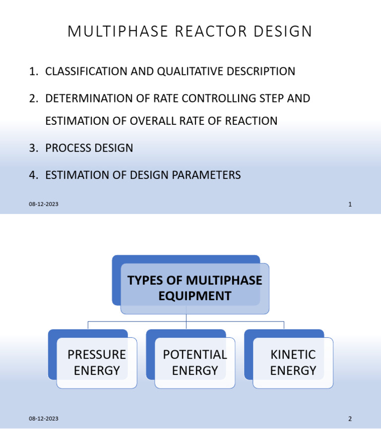 Multiphase Reactor Design - Lecture1 | PDF
