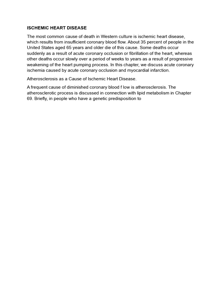 Understanding Ischemic Heart Disease | PDF