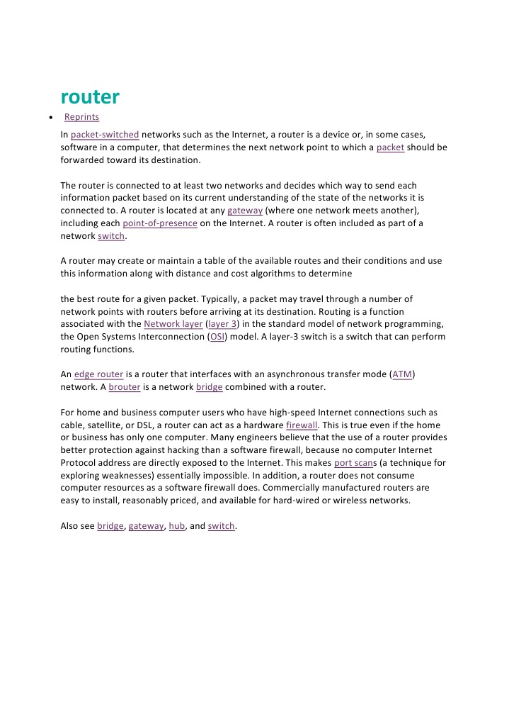 Router | PDF