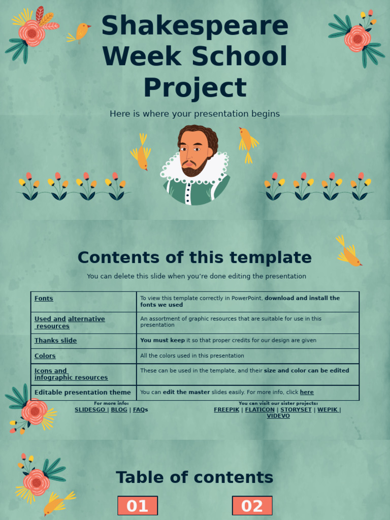 Shakespeare Week School Project Template | PDF | Planets | Sun