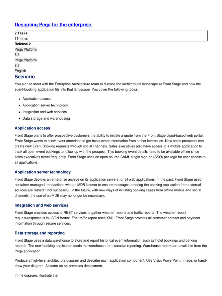 05.designing Pega For The Enterprise | PDF | Cloud Computing | Web Service