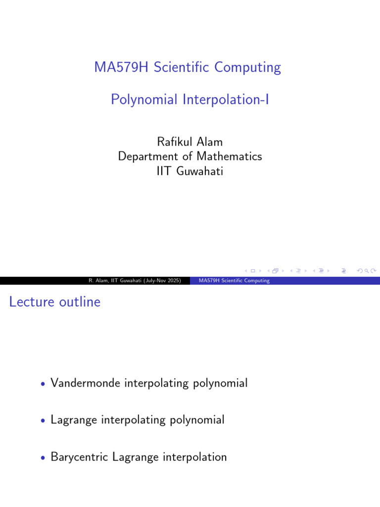 Polynomial Interpolation Methods Explained | PDF | Mathematics | Algorithms