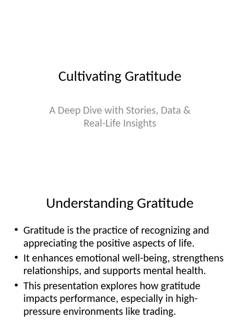 The Power of Gratitude in Trading | PDF | Gratitude | Meditation