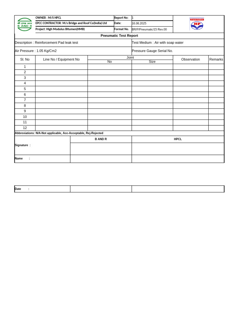 Pneumatic Test Piping | PDF