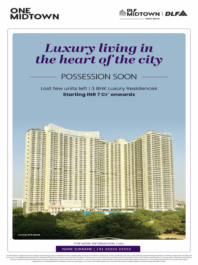 DLF One Midtown Possession EDM 5july Final NW | PDF