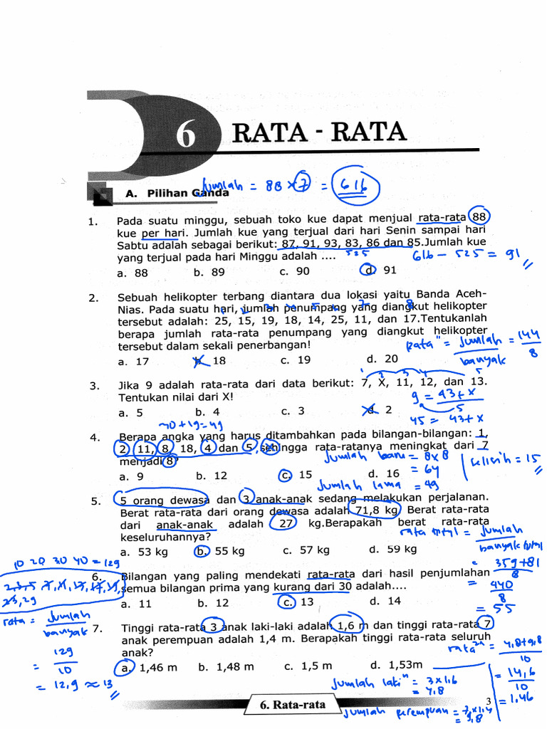 pembahasan Rata2[1] | PDF