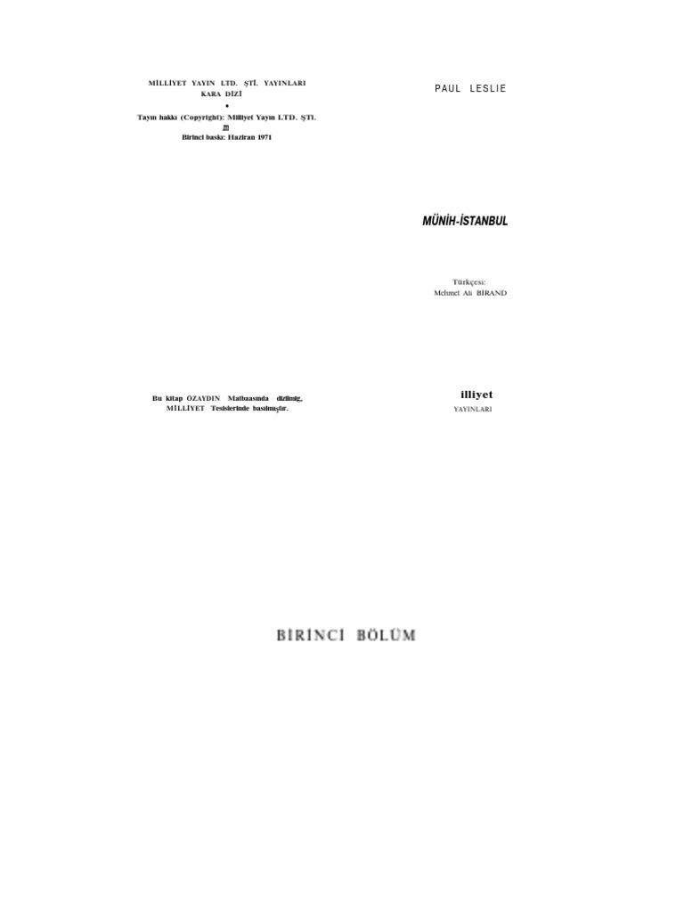 Paul Leslie-Akrep Şehi̇r Müni̇h-İstanbul | PDF