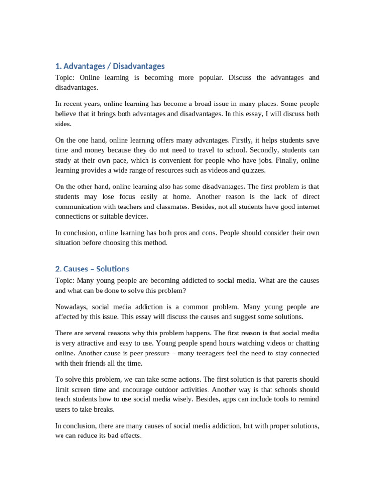 Advantages and Disadvantages of Online Learning | PDF | Educational ...