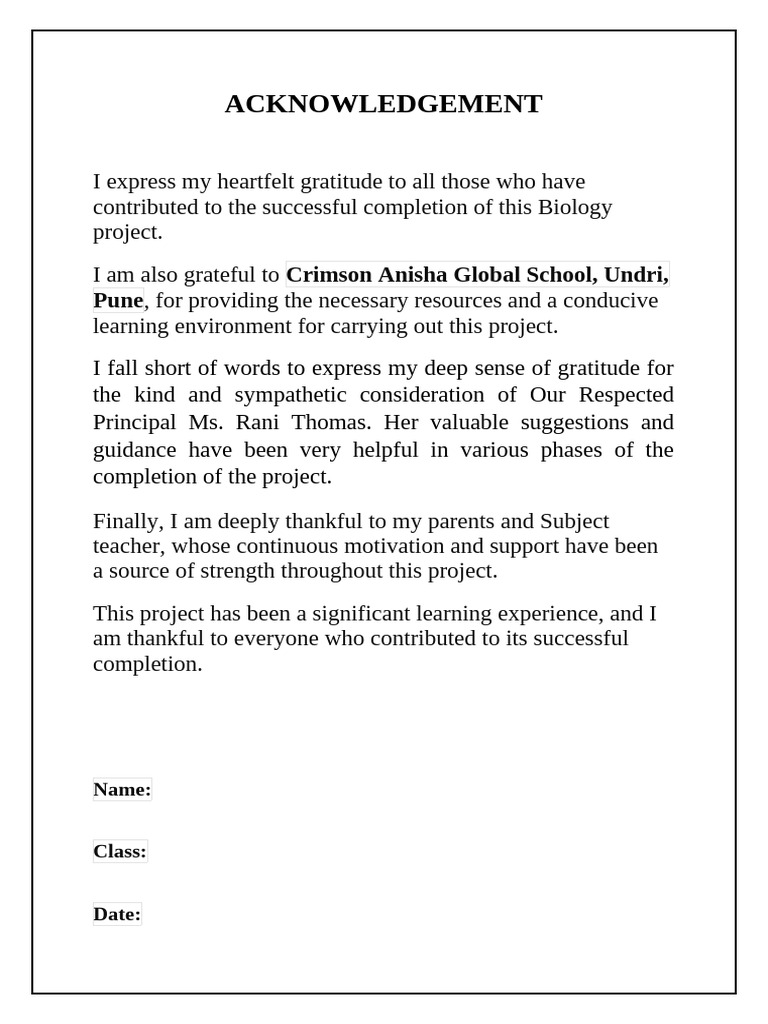 Acknowledgement | PDF