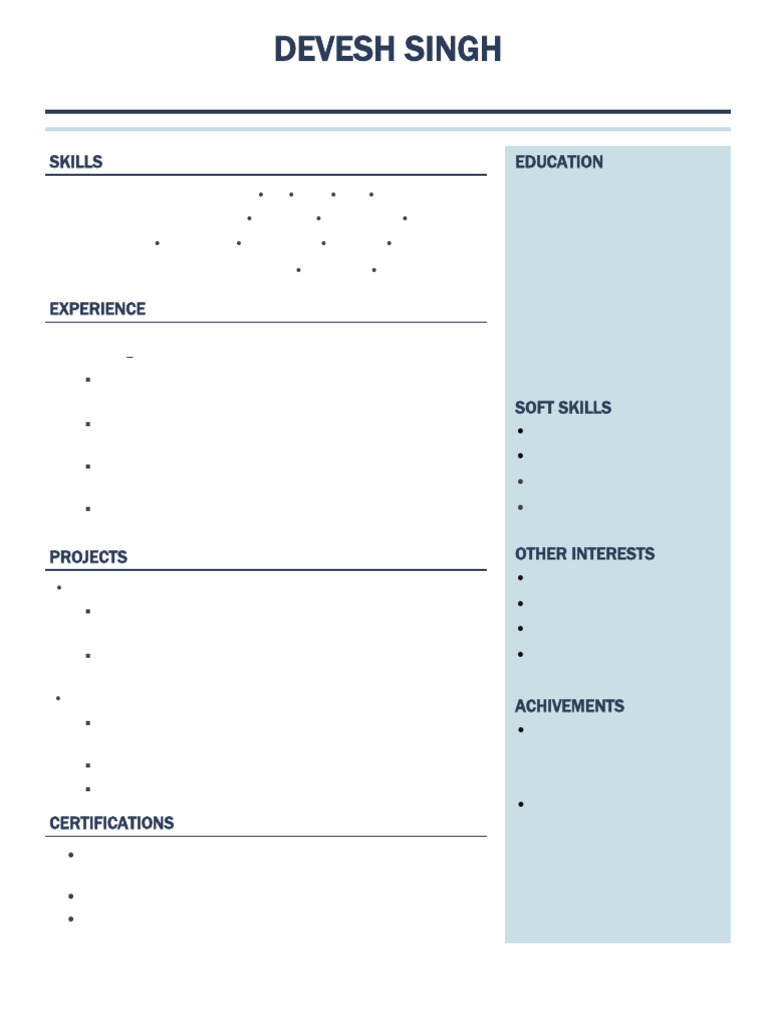 Full Stack Developer Profile: Devesh Singh | PDF | Software Development ...