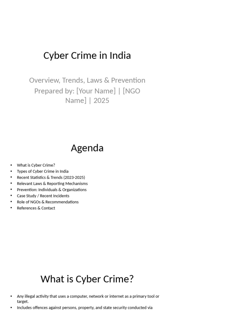 Cyber Crime Trends and Prevention in India | PDF | Cybercrime | Security